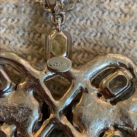 Edidi 🦋Silver Yellow & White Gemstone Clip Dangle Earrings - Picture 6 of 8